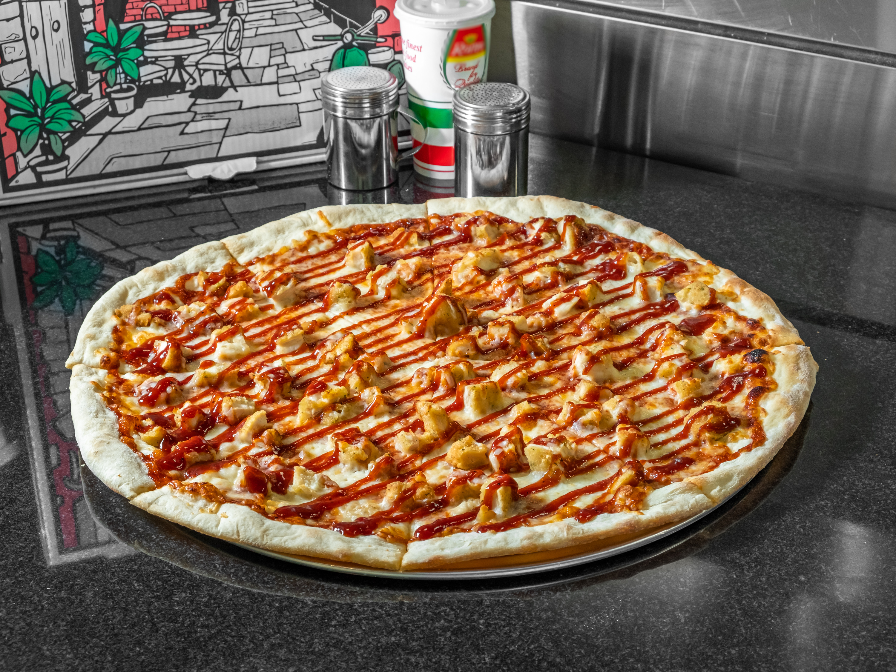 Order BBQ Chicken Pizza food online from Dough Boys Pizza store, Cherry Hill on bringmethat.com