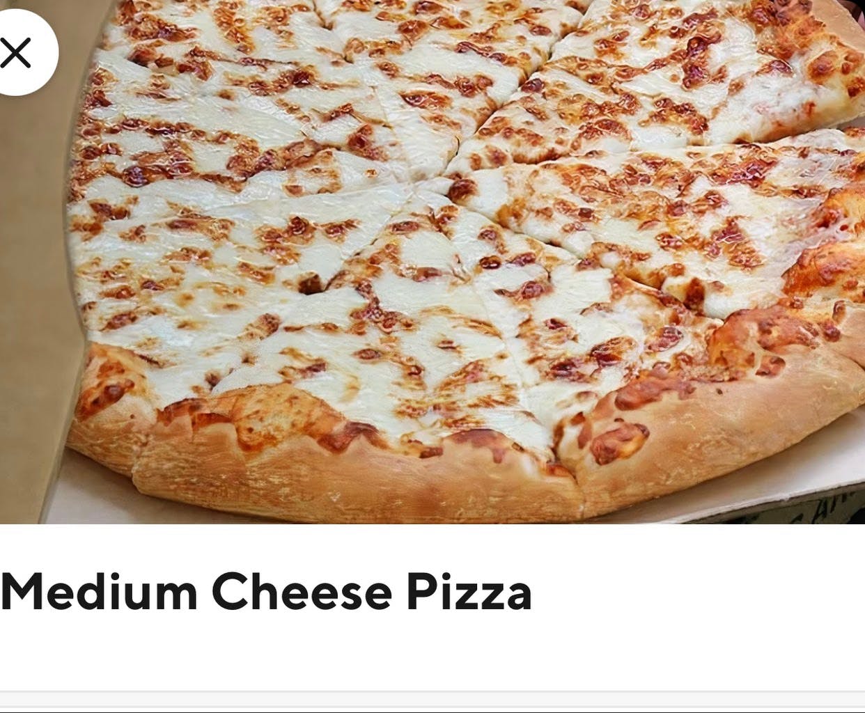 Order Cheese Pizza - Medium 12'' food online from Zeno Italian Grill store, Pembroke on bringmethat.com