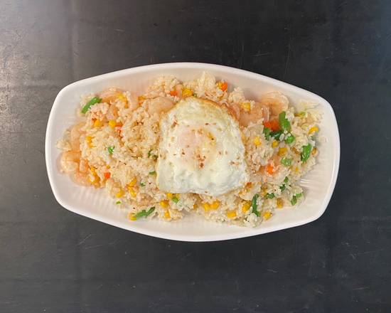 Order 25. Fried Rice with Assorted Vegetables & Shrimp food online from Madang Garden store, Las Vegas on bringmethat.com