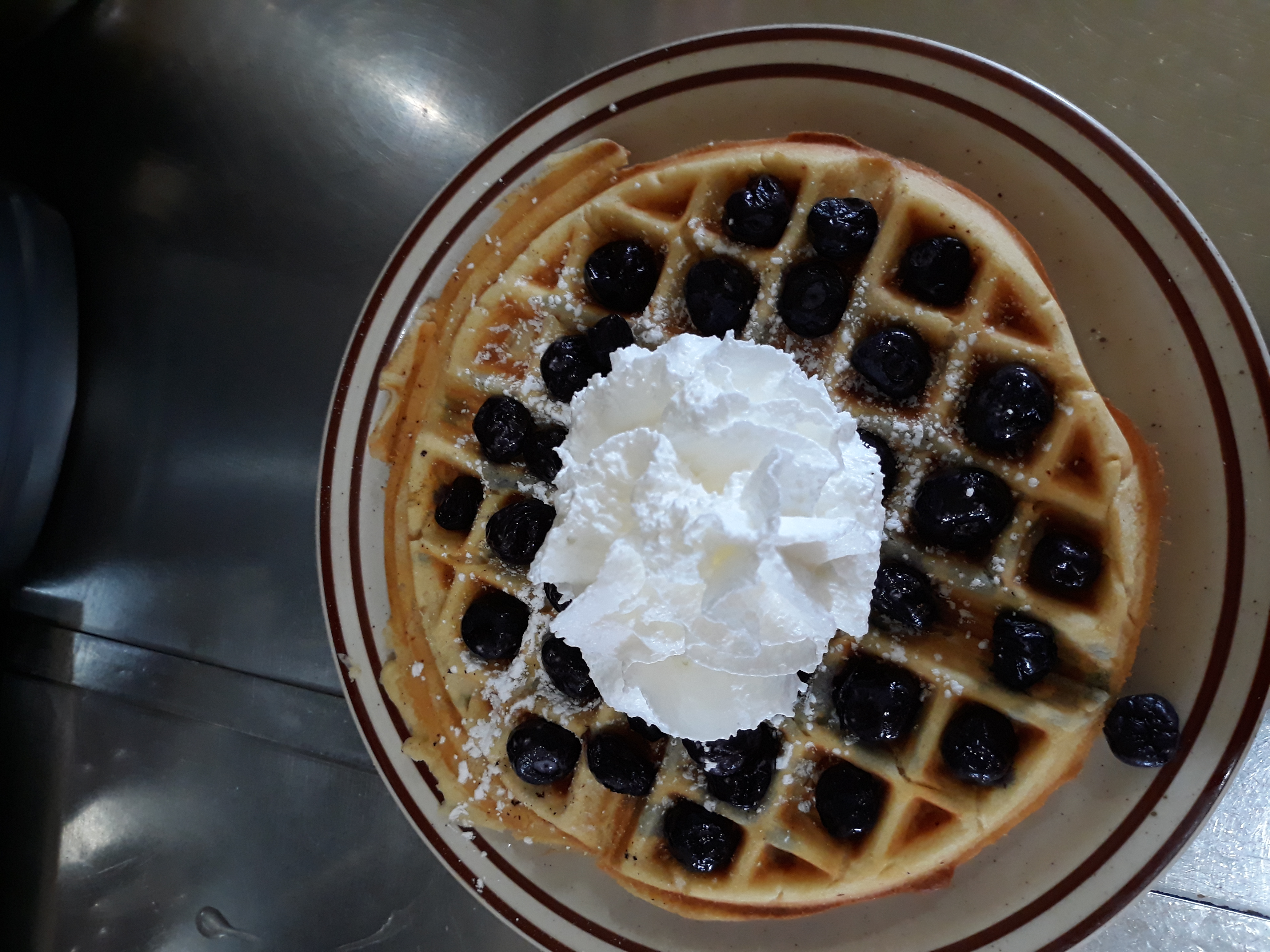 Order Blueberry Waffle Combo food online from Joyce Coffee Shop store, Northridge on bringmethat.com