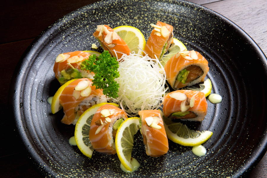 Order Salmon Lover Roll food online from Hi Sushi store, Bakersfield on bringmethat.com