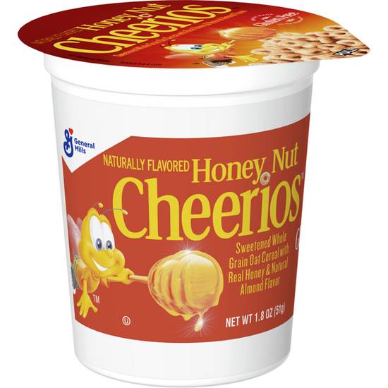 Order Honey Nut Cheerios Cups Breakfast Cereal With Oats Gluten Free food online from Route 7 Food Mart store, Norwalk on bringmethat.com