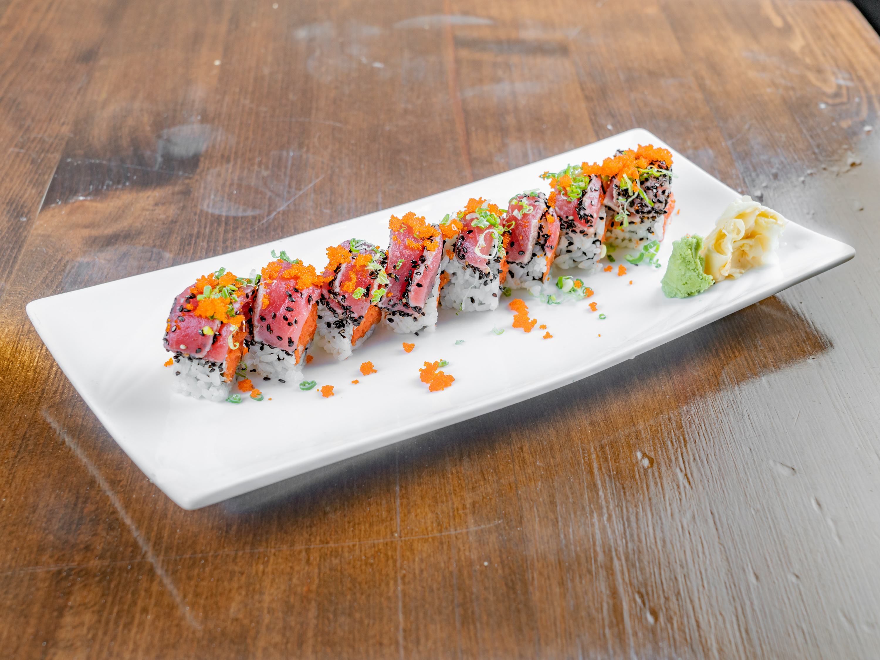 Order Sunset Roll food online from Xaga Sushi store, Merrick on bringmethat.com