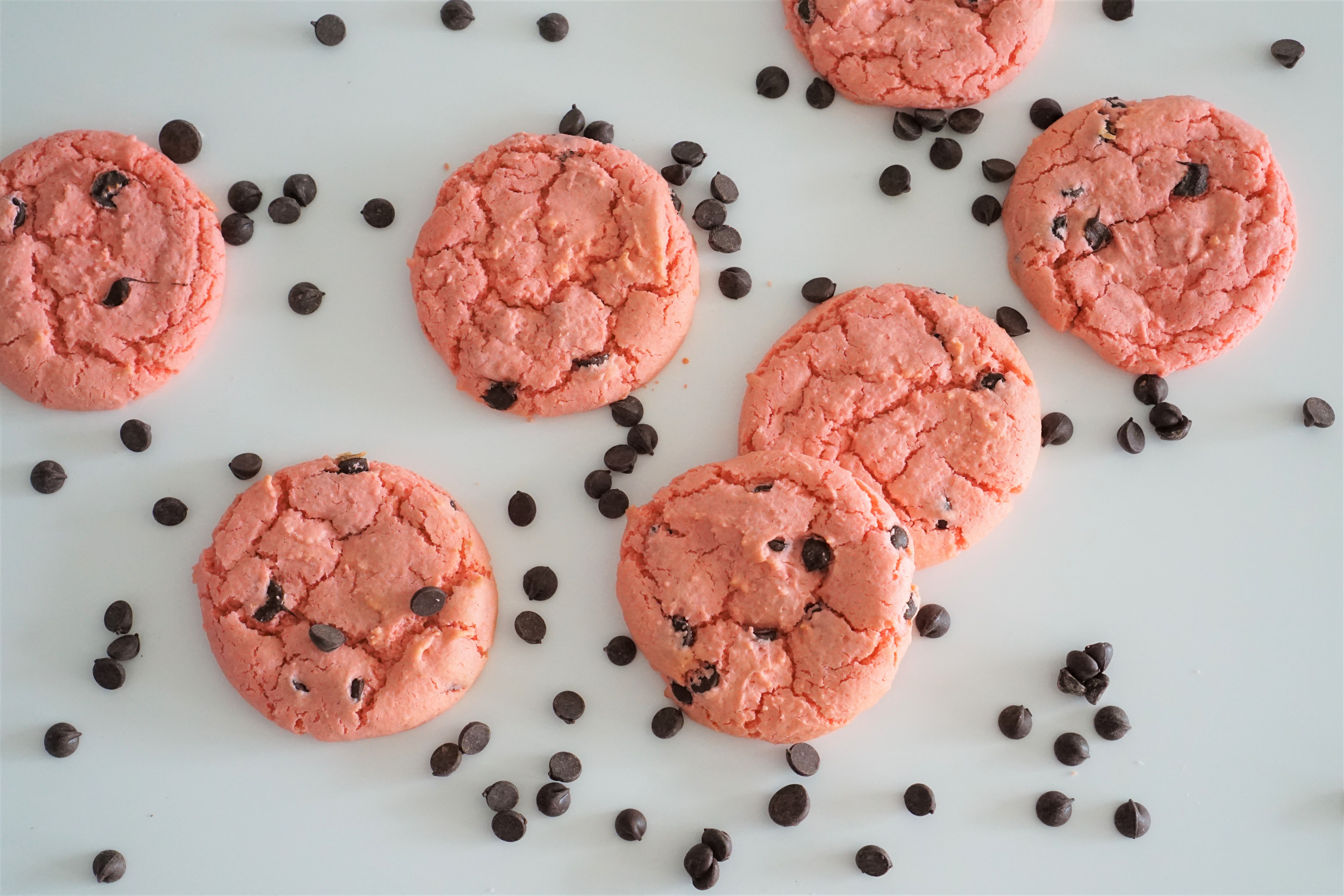 Order Chocolate-Chipped Strawberry Cookie food online from Caked store, San Diego on bringmethat.com