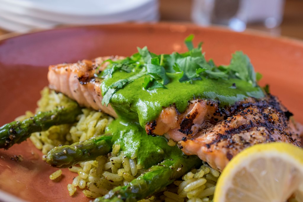 Order Salmon Lunch food online from Cantina Laredo store, Saint Louis on bringmethat.com