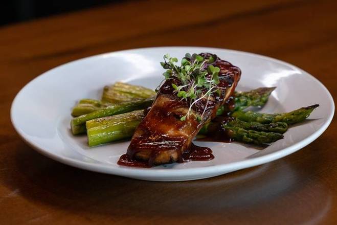 Order Grilled Salmon food online from Seared Chophouse store, Greenville on bringmethat.com