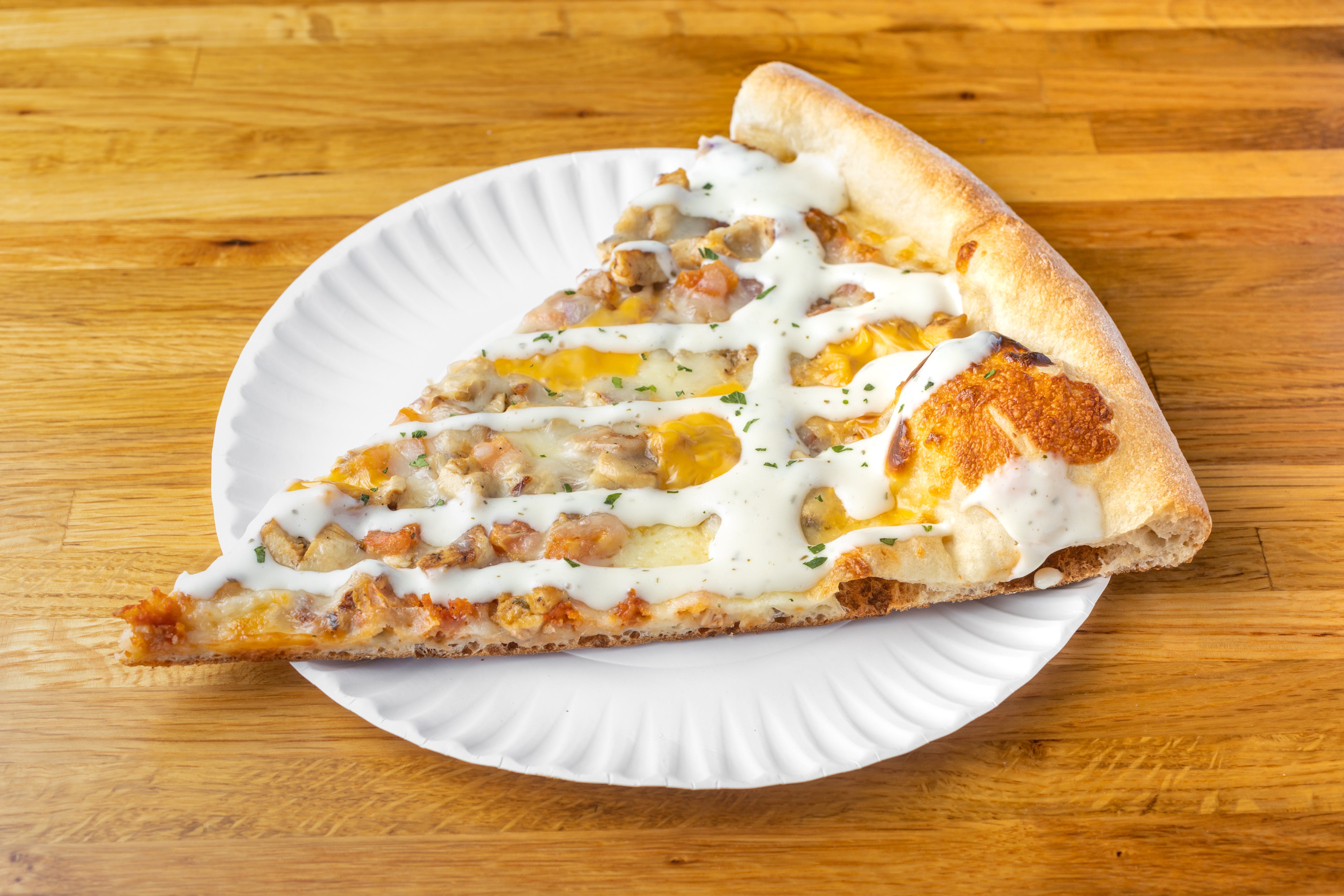 Order Chicken Ranch Pizza Slice - Slice food online from La Focaccia store, Melville on bringmethat.com