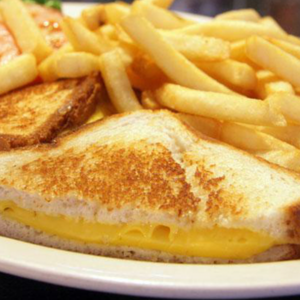 Order Kids Grilled Cheese with Fries food online from Fiesta Burger Heaven store, Chicago on bringmethat.com