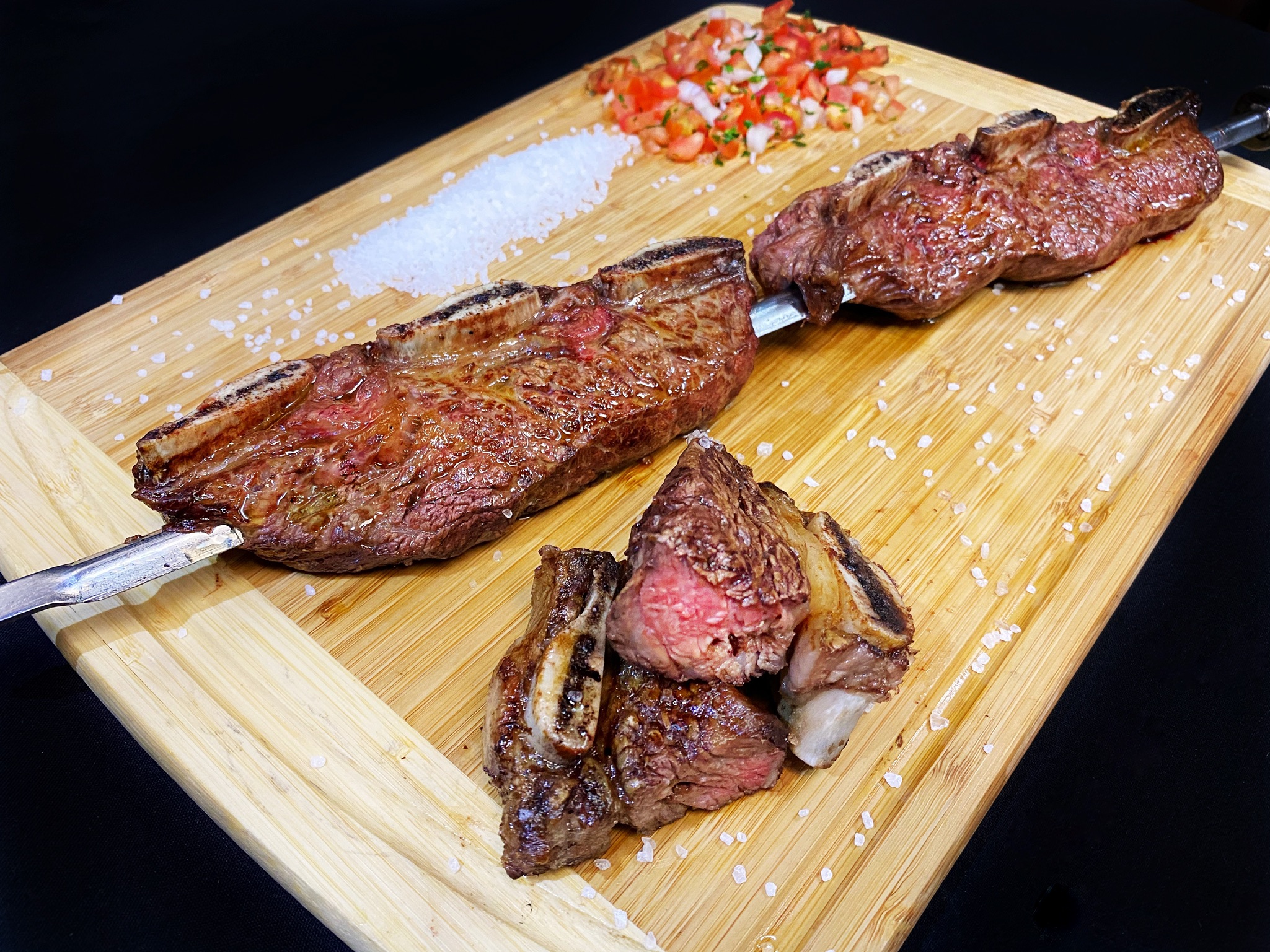 Order Beef Ribs (1/2 lb) food online from Agora Churrascaria store, Irvine on bringmethat.com