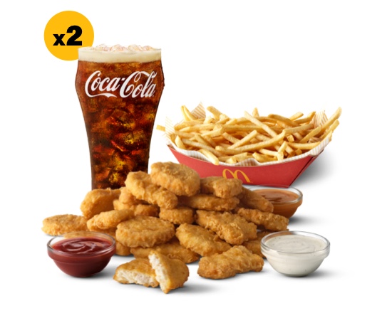 Order 20 Piece McNugget with Basket of Fry and Drink  food online from Mcdonald store, Bryant on bringmethat.com