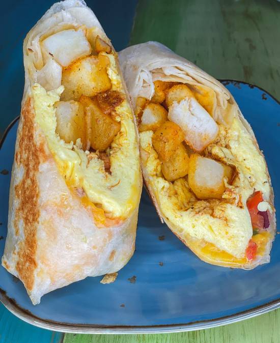 Order Crackin Brunch Burrito food online from What Crackin Cafe store, Mesa on bringmethat.com