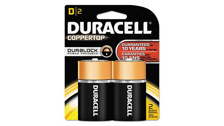 Order Duracell Coppertop D Alkaline Batteries 2 Each food online from Aldan Sunoco store, Aldan on bringmethat.com