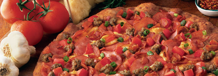 Order Hearty Bacon Supreme™ Pizza food online from Round Table Pizza store, Spokane on bringmethat.com