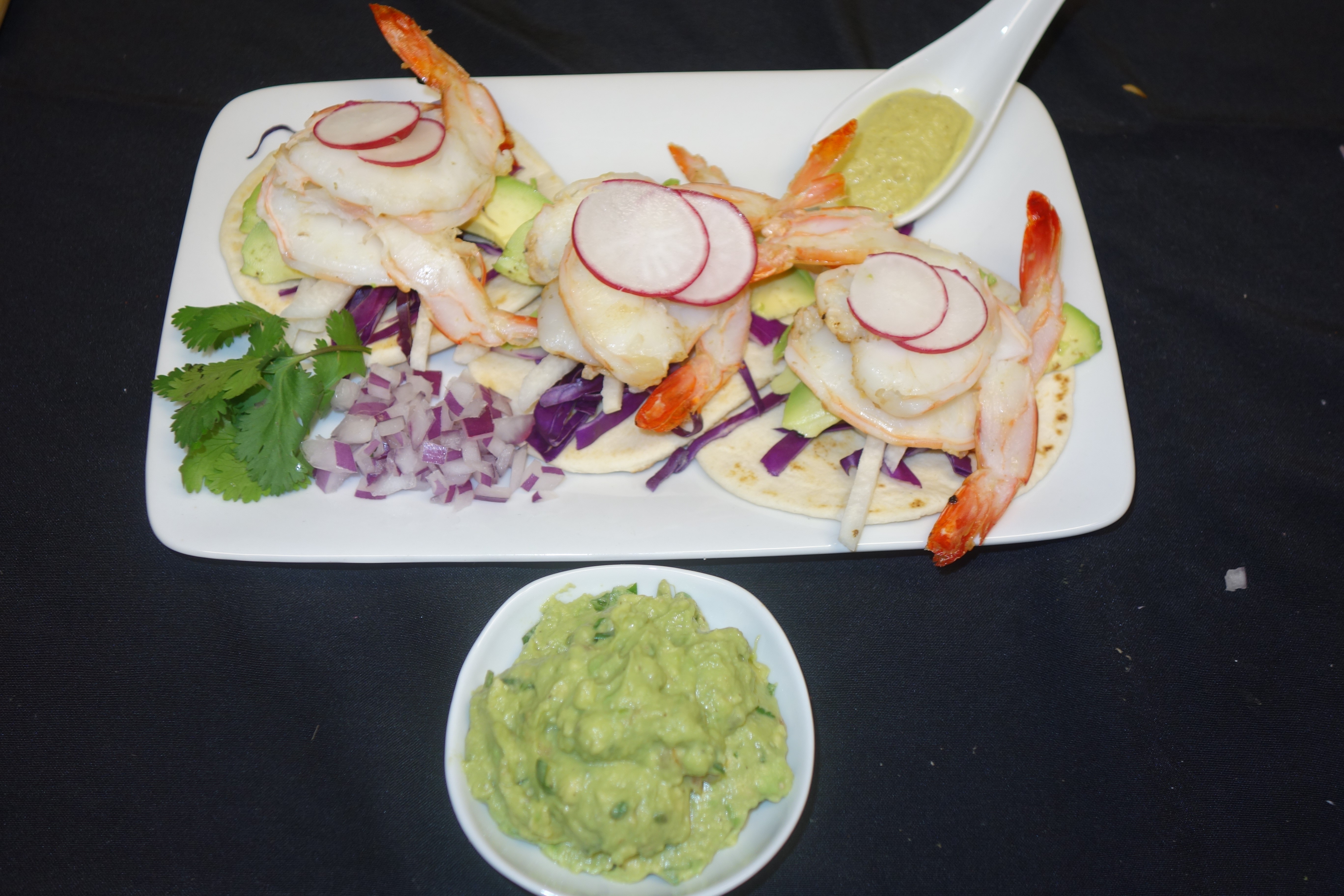 Order 3. Shrimp Taco food online from Cesar Tacos store, Lancaster on bringmethat.com