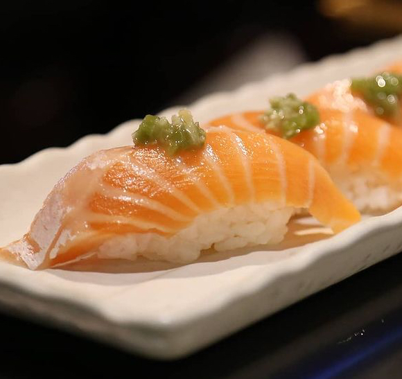 Order Salmon Belly Sushi food online from Tabi-Ji Japanese Cuisine store, Orange on bringmethat.com