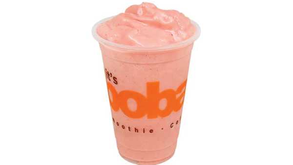Order Strawberry Peach Smoothie food online from Boba Time store, Canoga Park on bringmethat.com