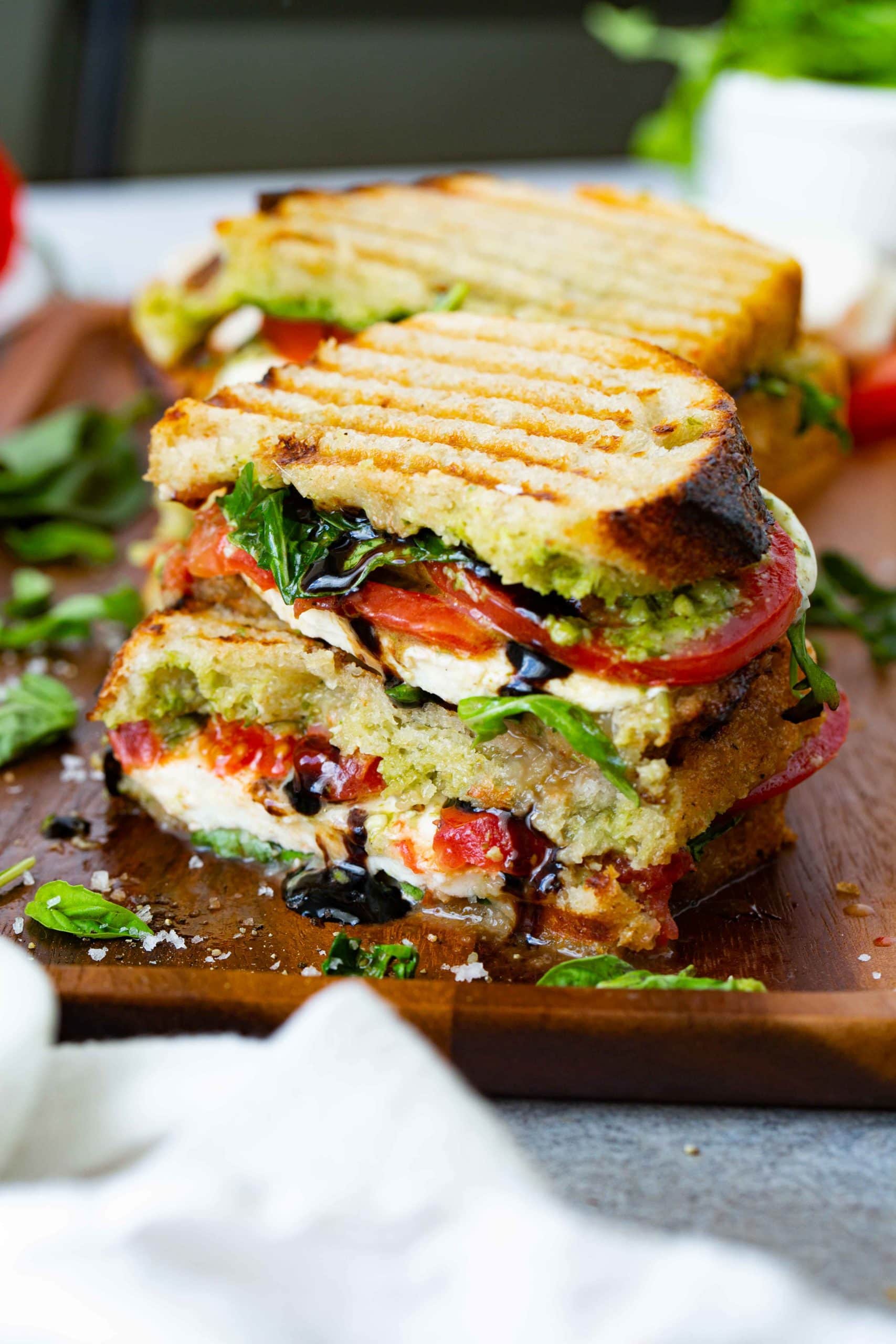 Order Caprese Focaccia Sandwich with Fries food online from Pizza206 store, Tabernacle on bringmethat.com