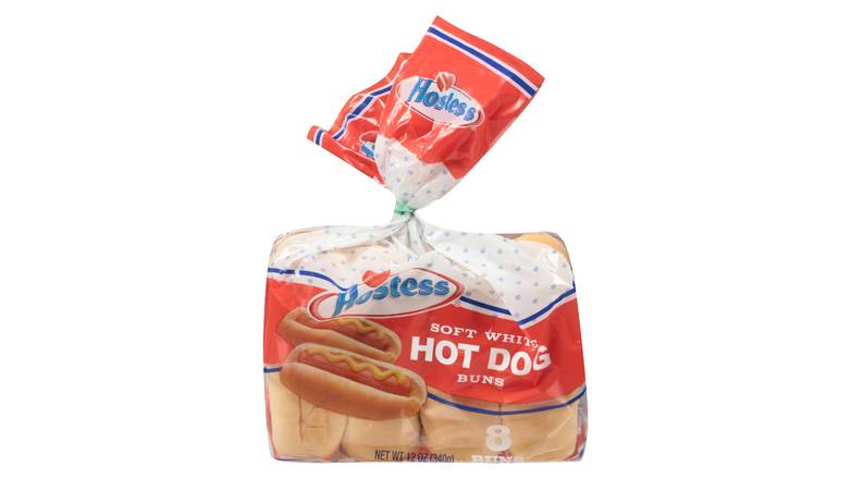 Order Hostess Hot Dog Buns Soft White food online from Trumbull Mobil store, Trumbull on bringmethat.com