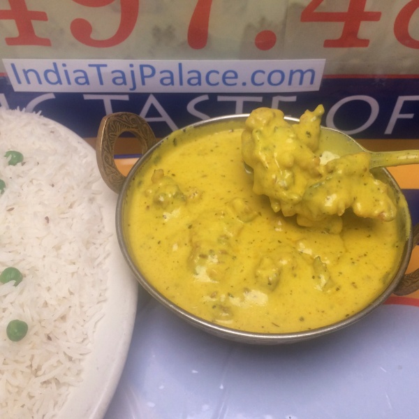 Order J10. Curry Pakoras food online from India Taj Palace store, San Antonio on bringmethat.com