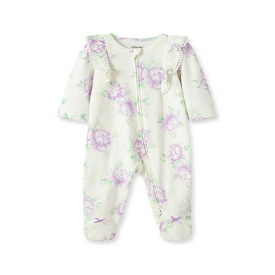 Order Little Me® Size 6M 2-Piece Lavish Blooms Footie and Hat Set food online from Bed Bath & Beyond store, Albany on bringmethat.com