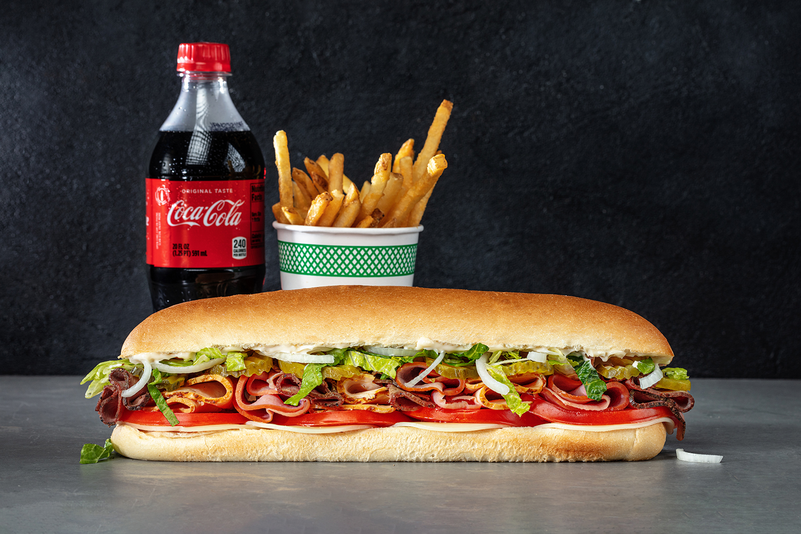 Order 12" Triple Deli Classic Sub Combo with Chips food online from Jon Smith Subs store, Las Vegas on bringmethat.com