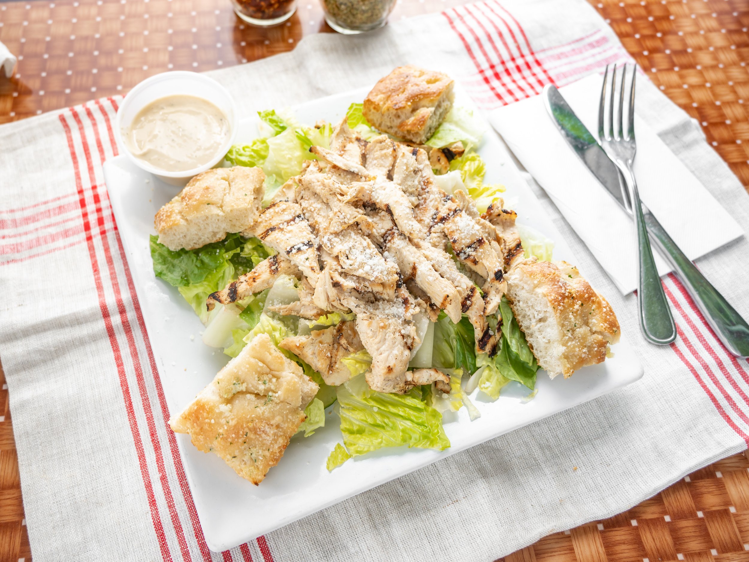 Order Grilled Chicken Caesar Salads food online from Little sicily pizza store, Glassboro on bringmethat.com