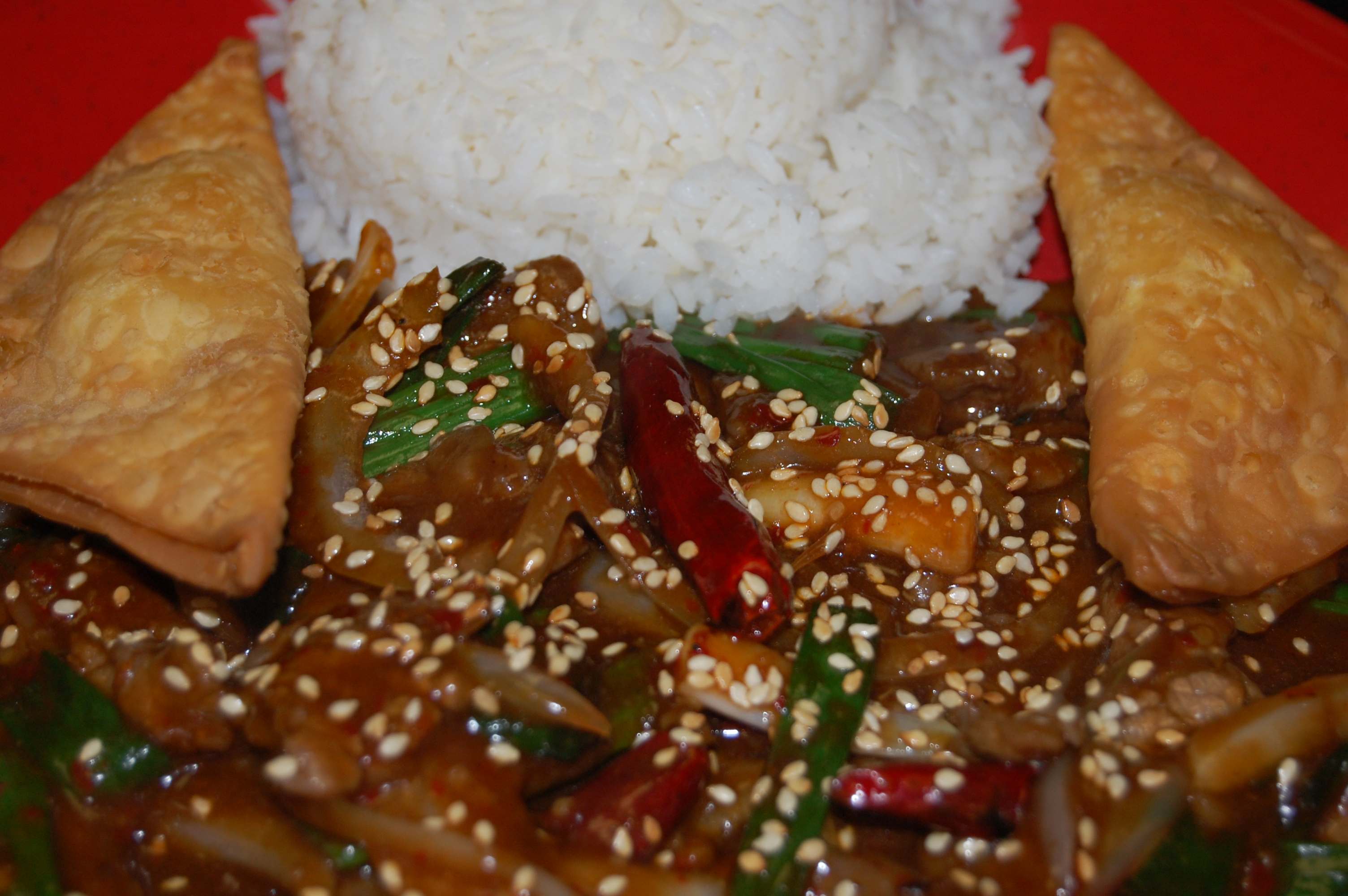 Order Mongolian Jumbo Plate food online from Wok This Way store, San Antonio on bringmethat.com
