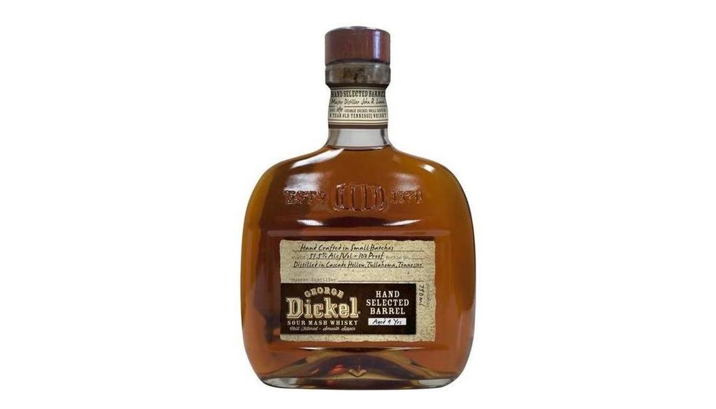 Order George Dickel 9 Year Hand Selected 750ml Bottle food online from Liquor Palace store, Burbank on bringmethat.com