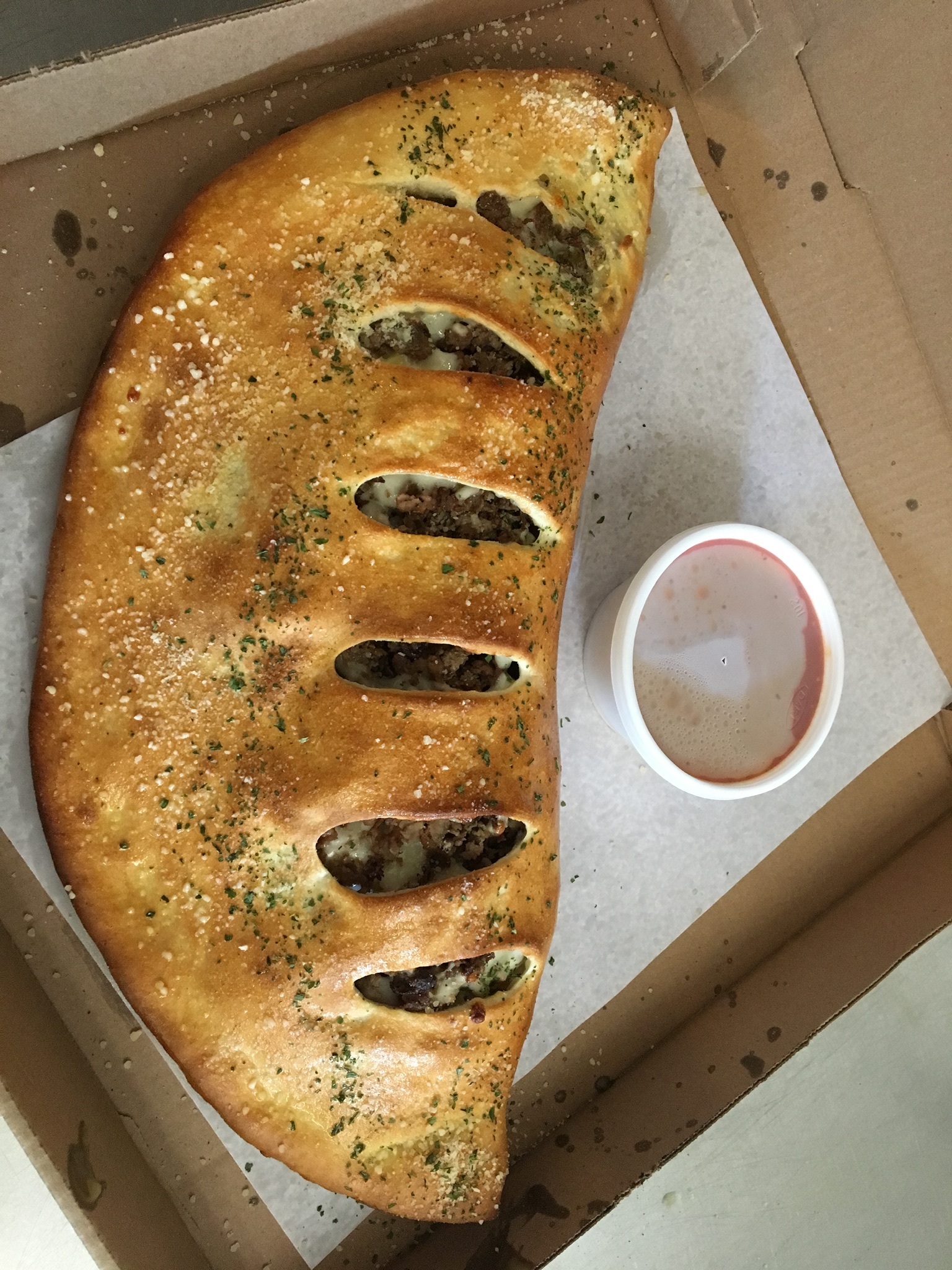 Order Cheesesteak Stromboli food online from Fourno Pizza & Grill store, Drexel Hill on bringmethat.com