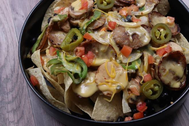 Order SPICY SAUSAGE NACHO food online from Pepperjax Grill store, Council Bluffs on bringmethat.com
