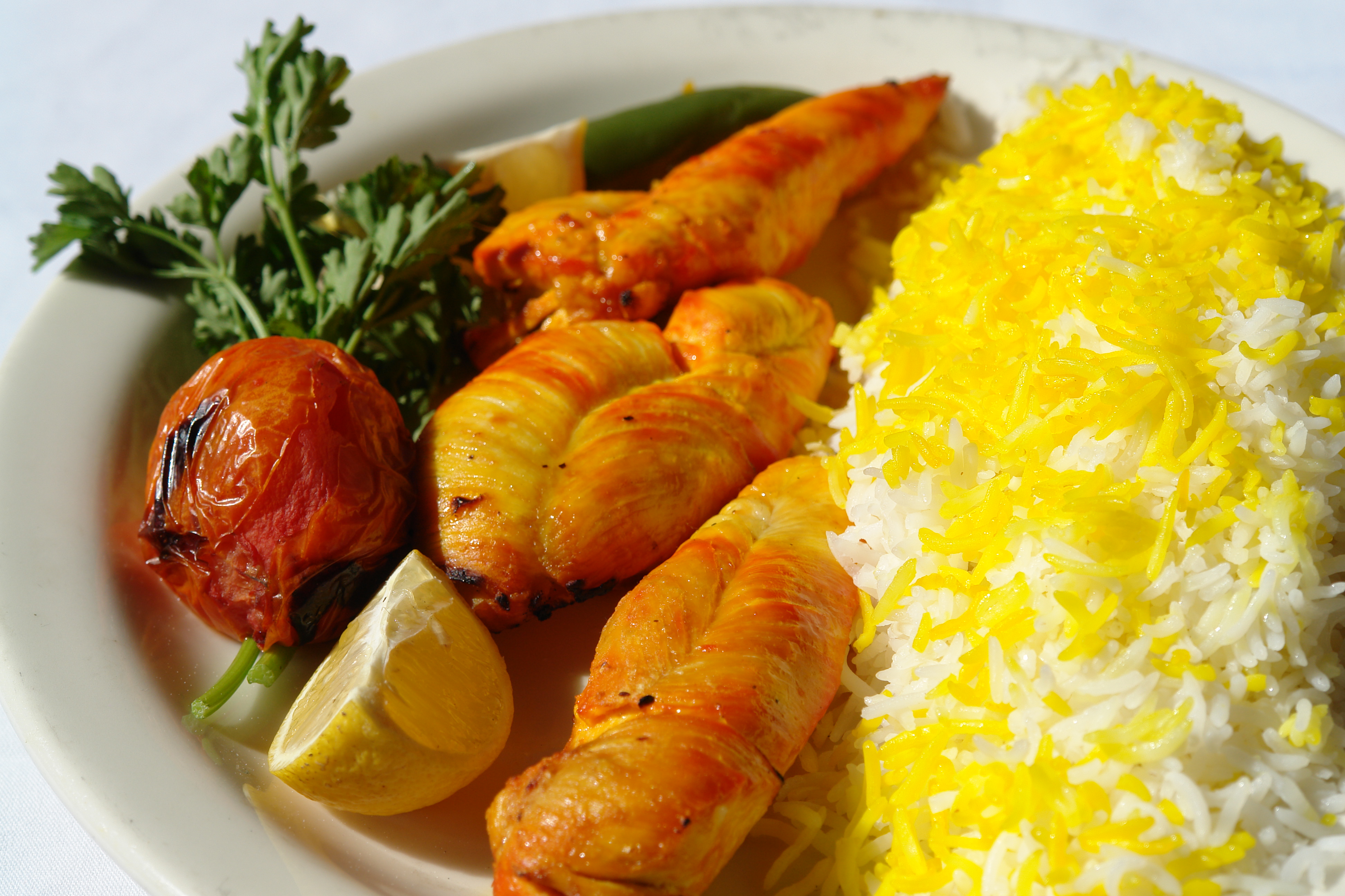 Order Juicy Tender Chicken Lunch food online from Shiraz Restaurant store, Glendale on bringmethat.com