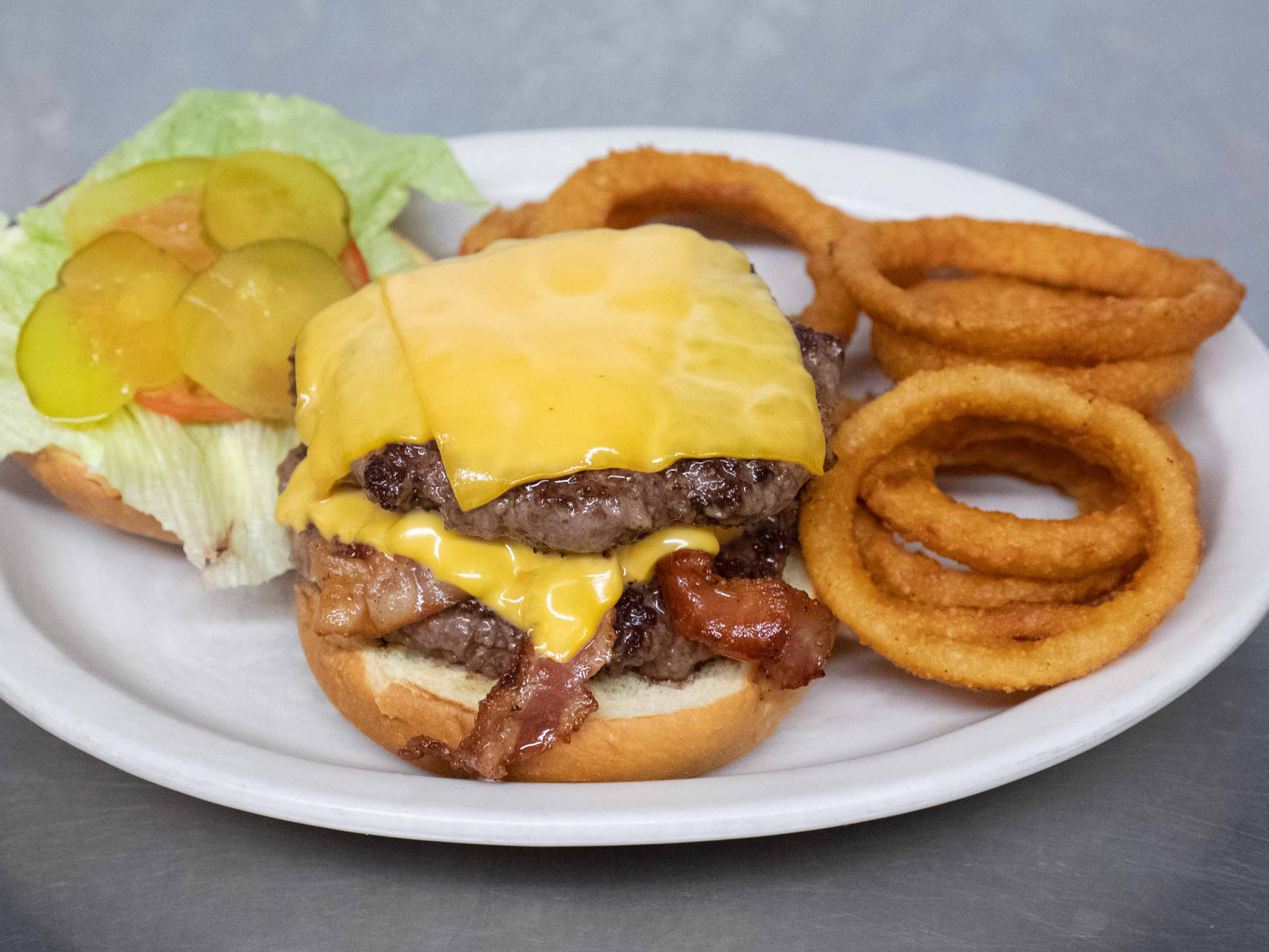 Order Bacon Double Cheeseburger food online from Monroe St Diner store, Toledo on bringmethat.com
