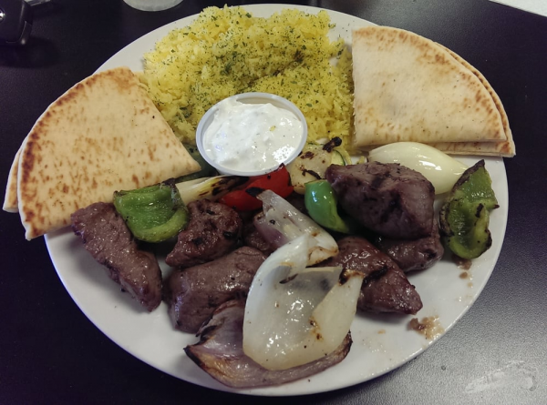 Order Lamb Kabob Platter food online from Greek's Grill The store, Chandler on bringmethat.com