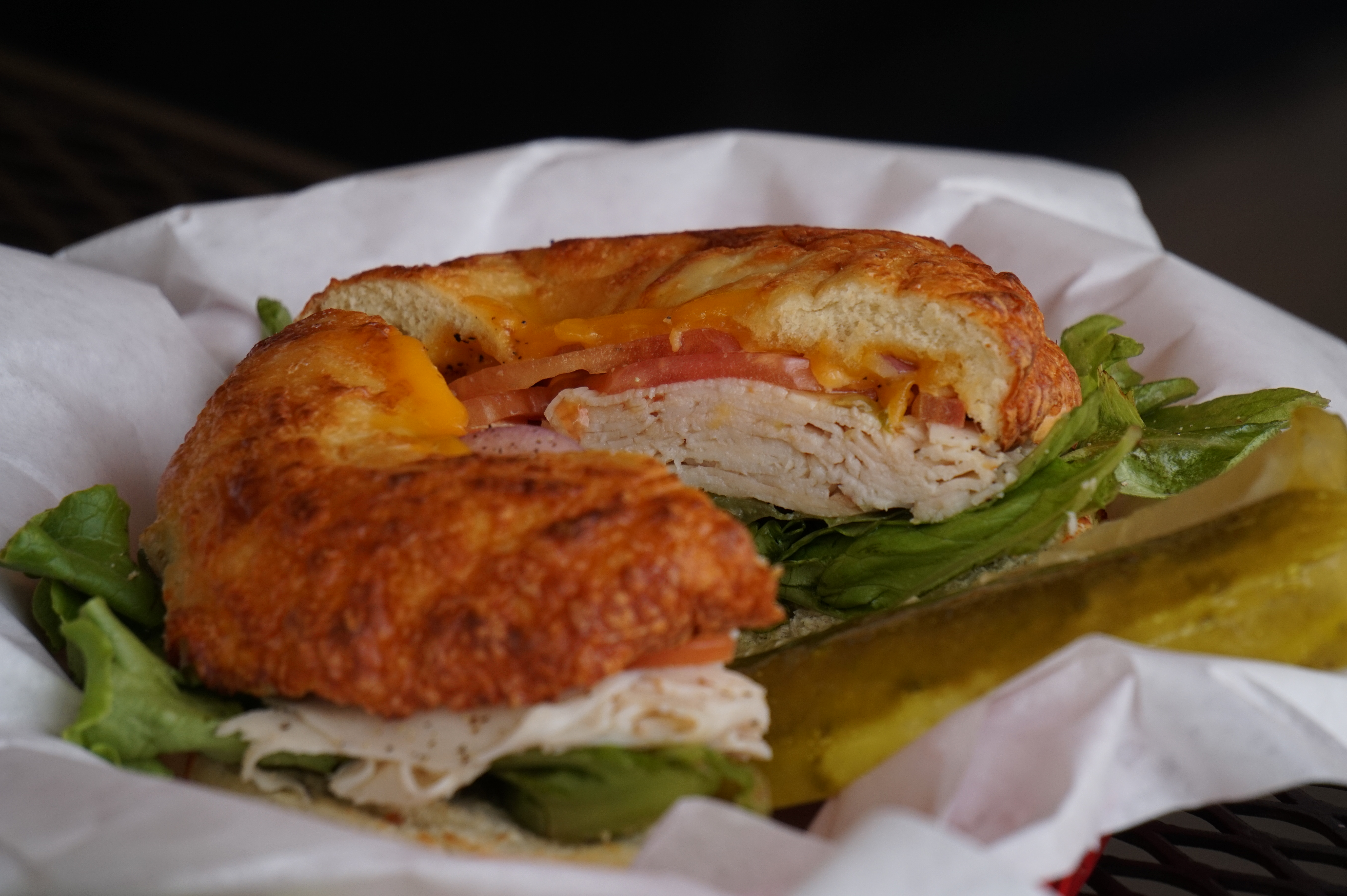 Order Turkey Sandwich food online from Bagel Nosh store, Gilbert on bringmethat.com