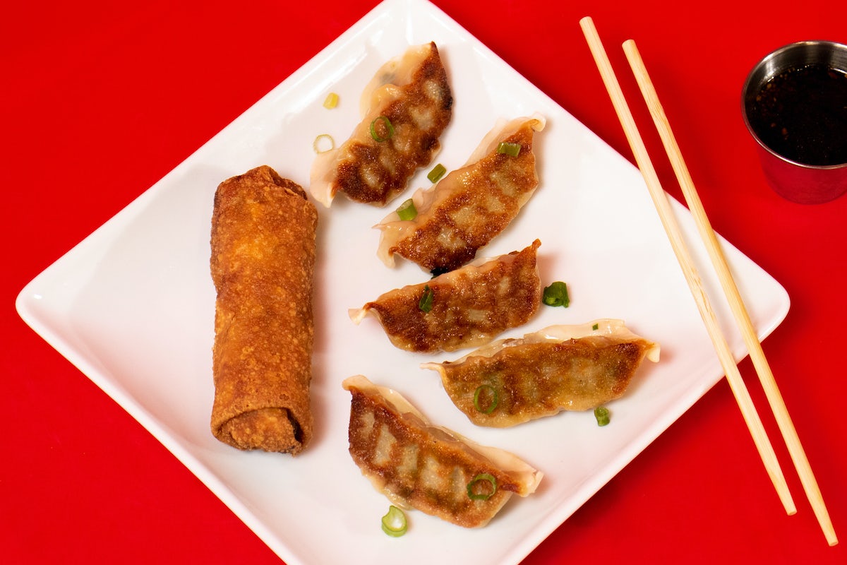 Order NEW Combo - Select 5 Potstickers & 1 Egg Roll food online from Wow Bao store, Milford on bringmethat.com