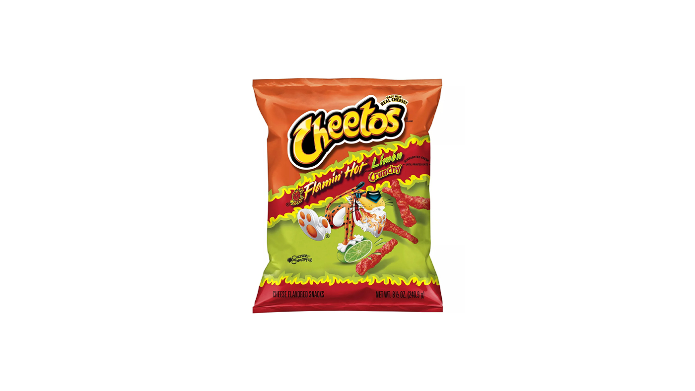 Order Cheetos Crunchy Flamin' Hot Chips Cheese Flavor Large (8.5 oz) food online from Chevron Extramile store, Long Beach on bringmethat.com