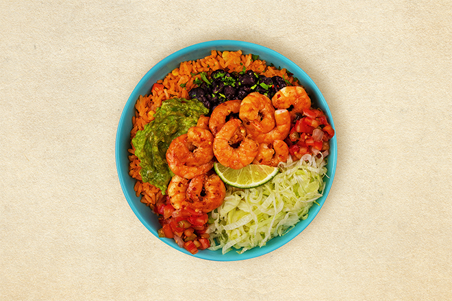 Order Grilled Shrimp Bowl food online from Taco Assembly store, Durham on bringmethat.com