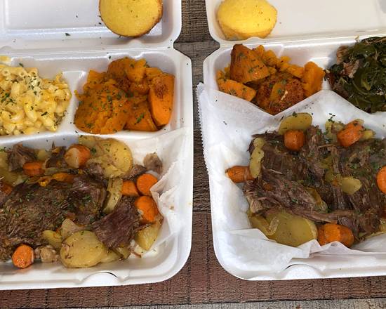 Order Pot Roast Dinner food online from Soul4u Catering store, Chicago on bringmethat.com