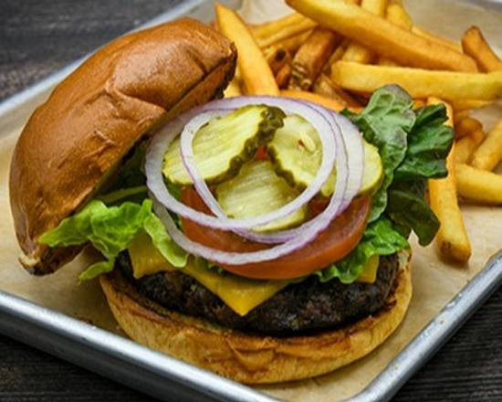 Order Cheeseburger food online from Saltgrass Steak House store, Humble on bringmethat.com