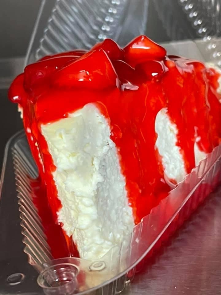 Order Strawberry cheesecake food online from Meshas Sinful Cakes store, Columbia on bringmethat.com