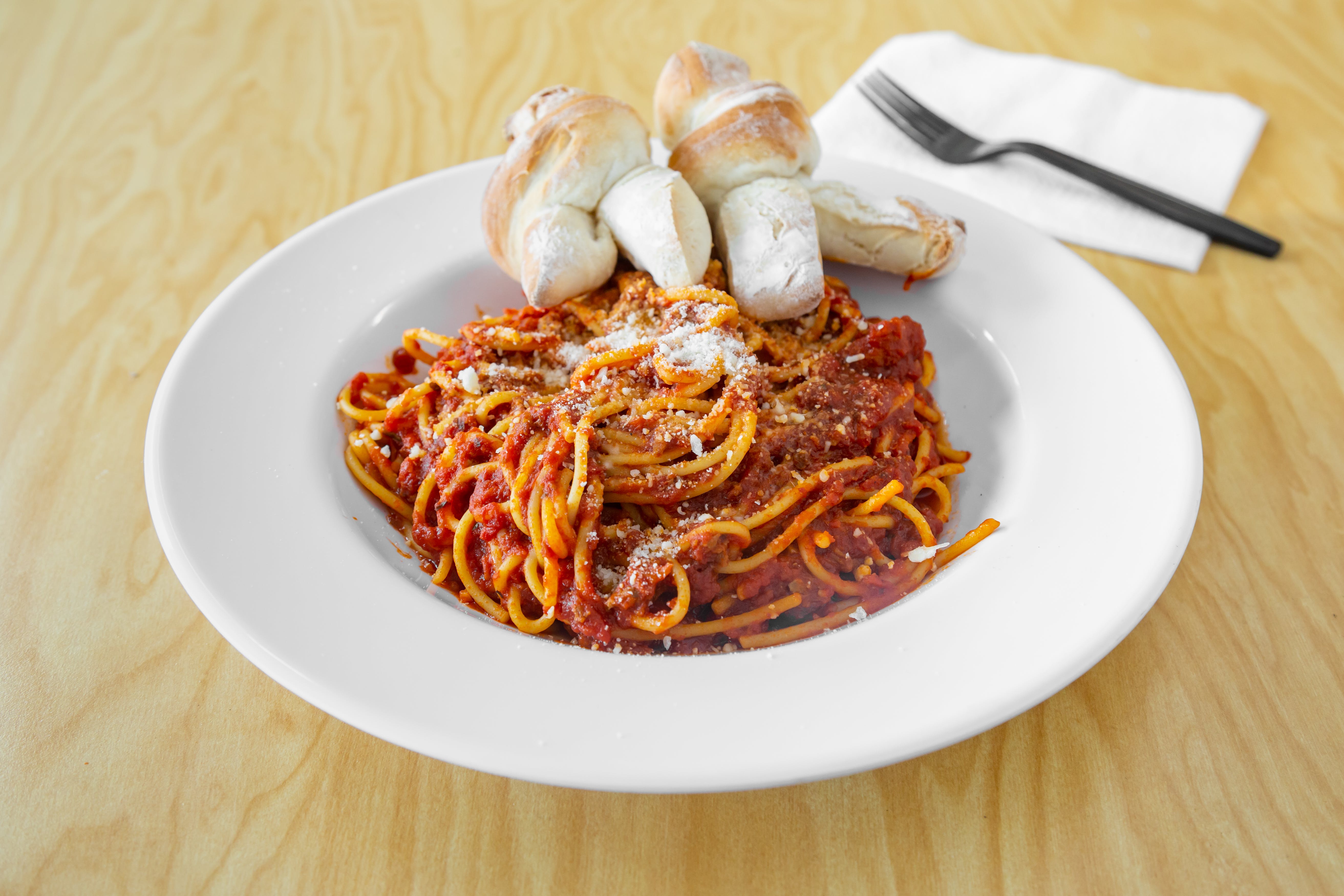 Order Spaghetti with Meat Sauce - Pasta food online from Roger Pizzerolo store, San Diego on bringmethat.com