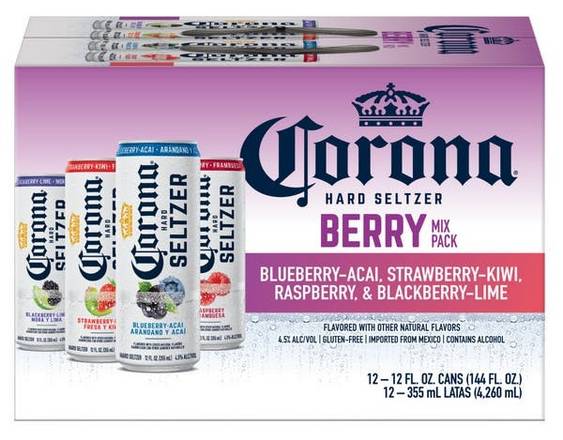 Order Corona - Hard Seltzer Variety No.2 - Pack Of 12 food online from Red Roof Market store, Lafollette on bringmethat.com