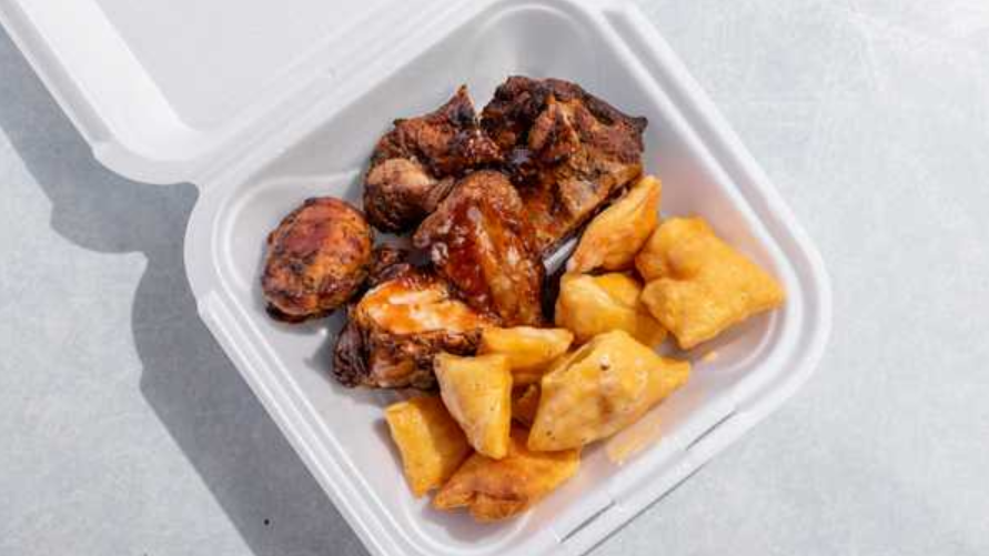 Order Jerk chicken with Bread Bites food online from Jamaica Best Restaurant store, Dayton on bringmethat.com