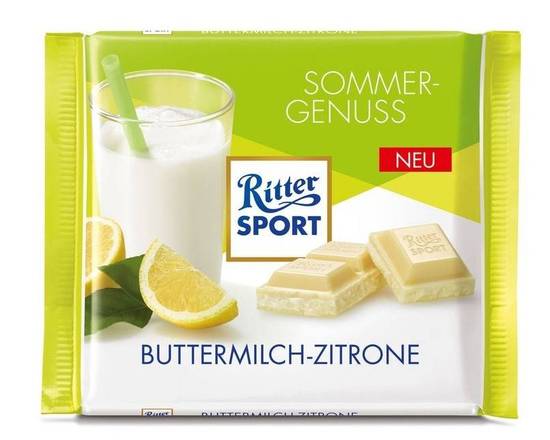Order Ritter Sport Buttermilch - Zitrone Chocolate food online from Classic Candy Shack store, San Francisco on bringmethat.com