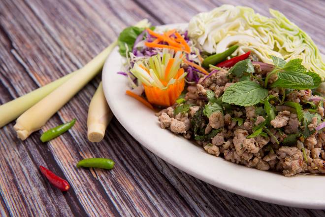 Order Larb food online from King Of Thai Noodle store, San Francisco on bringmethat.com