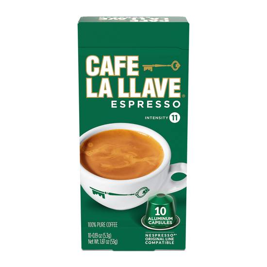 Order Cafe La Llave Espresso Aluminum Capsules, 10 CT food online from Cvs store, SANTA PAULA on bringmethat.com