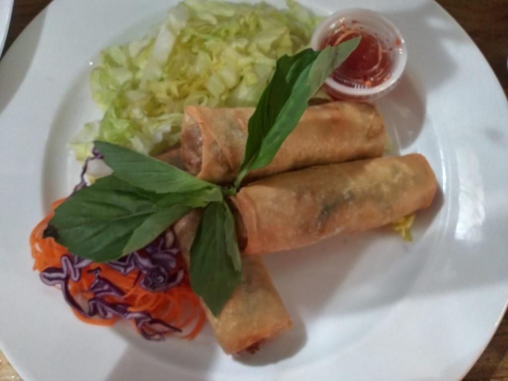 Order 16. Duck Spring Rolls food online from Thai V Express store, New York on bringmethat.com