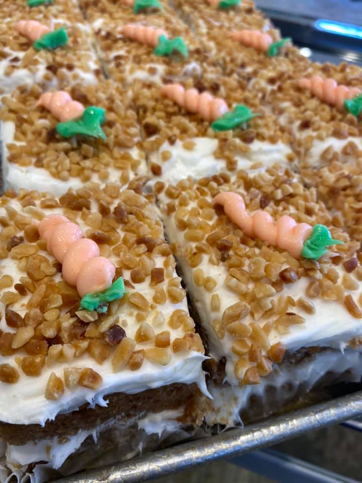 Order Carrot Cake Slice food online from Mozzicato Depasquale Bakery Pastry Shop & Cafe store, Wallingford on bringmethat.com