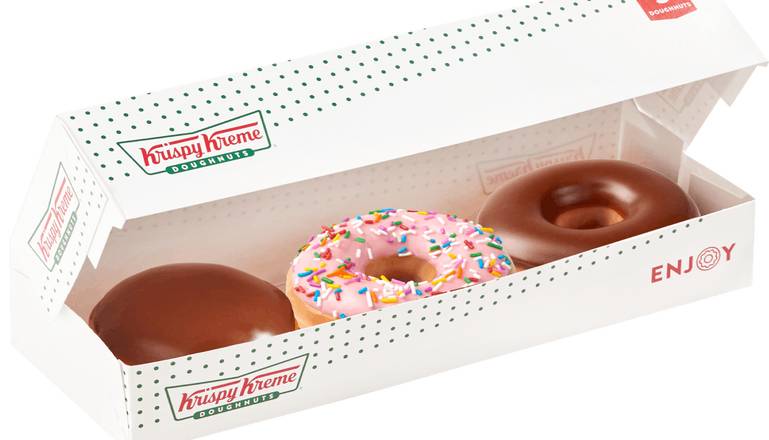 Order 3 Count Assorted Doughnuts food online from Krispy Kreme store, Bloomington on bringmethat.com