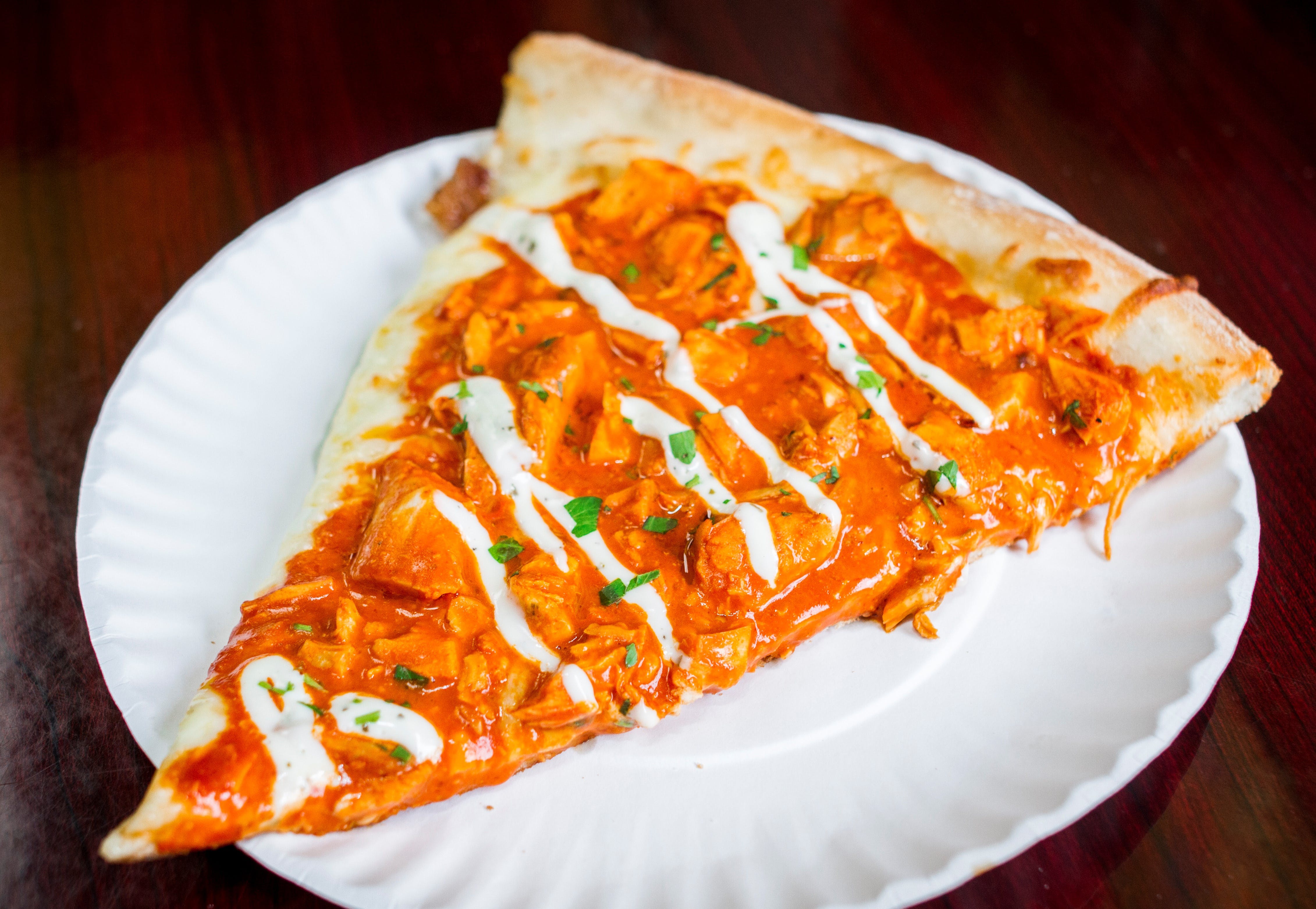 Order Classic Buffalo Chicken Pizza Slice - Slice food online from Big Apple Pizzeria store, Troy on bringmethat.com